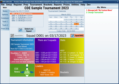 CDE Software Store. Tournament Software